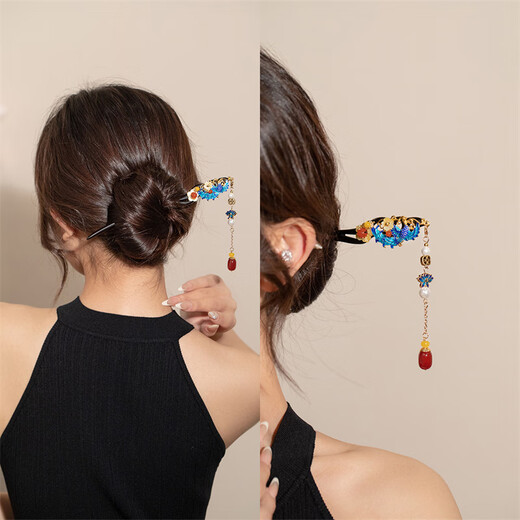 Chimera (CHIMERA) phoenix tassel ebony hairpin, ancient style, updo, cheongsam, Hanfu headdress, girl's birthday gift