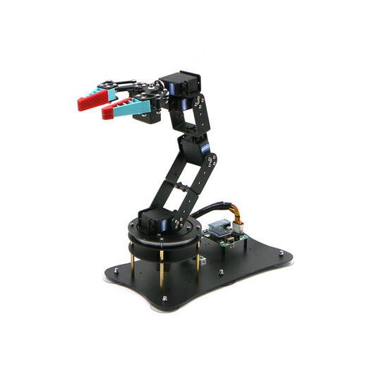 WHEELTEC 6自由度机械手臂STM32含电控可编程机械爪A130六自由度平台逆运动学编程机器人 普通机械爪款 含STM32电控+适配器