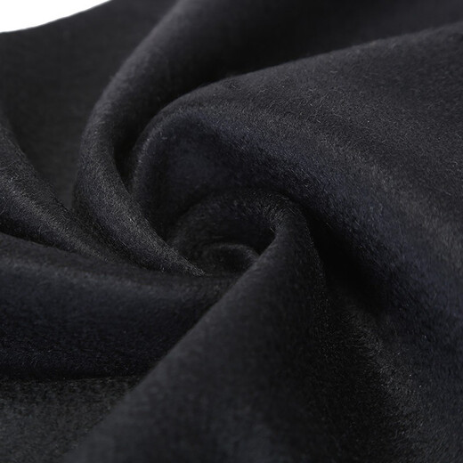 BOSS Men's Thin Cashmere Warm Tassel Scarf 170*28cm Gift for Men 50415017 001 Black LOGO Embroidery