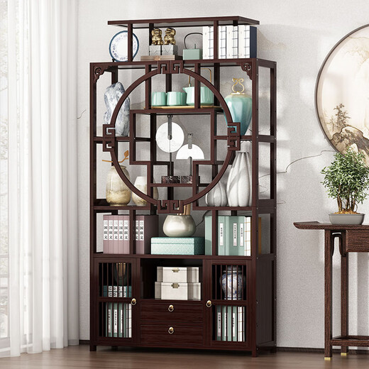 Craftsman's Heart Bogu Estante de Madera Maciza Nueva estantería China Duobaoge Estante de partición de Oficina Té Sala de té Vitrina 06 Estilo Regular 55 Largo Engrosado