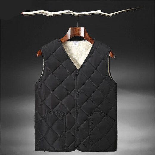 Yu Zhaolin thermal vest men's thickened velvet quilted inner wear sleeveless vest for middle-aged and elderly men