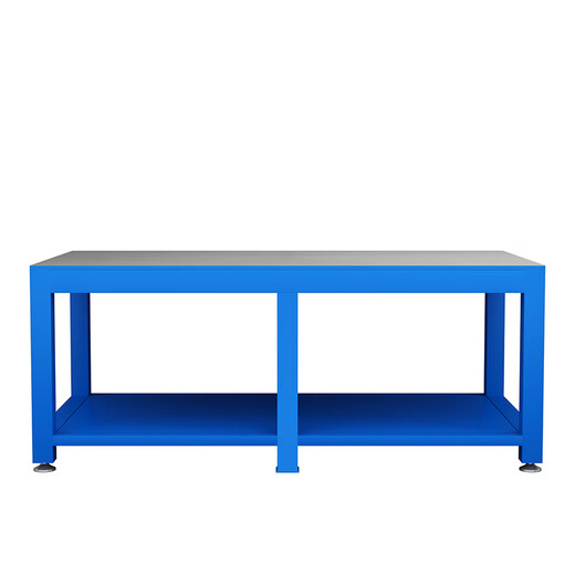 建功立业GY5012钳工重型模具台虎钳飞模维修桌2000×1000×800mm蓝色无抽