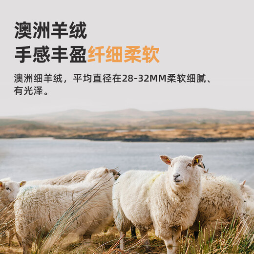 GRGN【100%纯羊绒】高档男士围巾山羊绒保暖冬季围巾 生日礼物 礼盒装