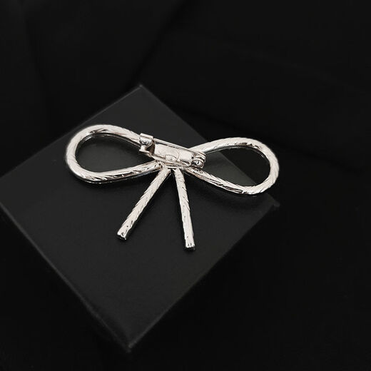 Suiyuxianyan new Hao stone diamond brooch bow tie pin anti-exposure fashion accessories design 5096 (37x57mm)