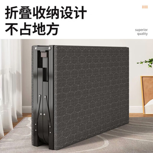 Haixifang (keine Installation) Klappbett Einbett Büro Mittagessen Mittagessen Haushalt Einfaches Bett Begleites Bett Hartes Board HC01 verbessert weiche Beutel Doppelbett-1,0 Meter breit doppelt faltet
