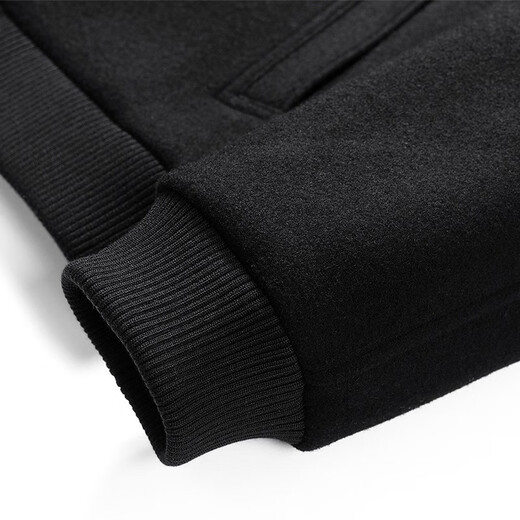 Seven Wolf Jacket Men's Spring Woolen Jacket Men's Wool Warm Business Windproof Jacket Single Jacket Men's Top 001 (Black)-1999 Model 180/96A (XXL)