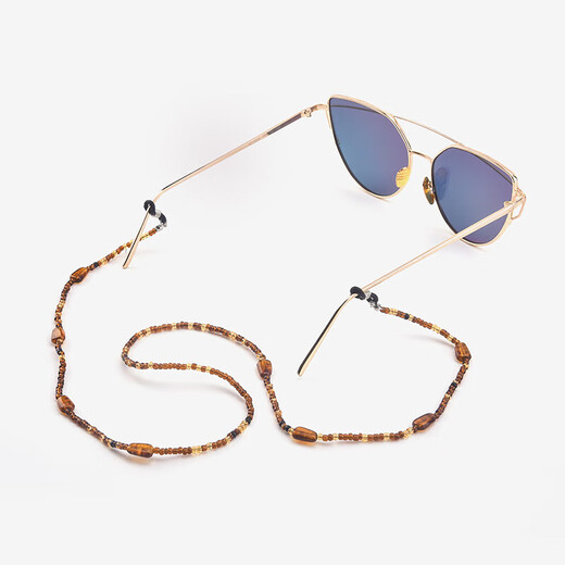 Chenghuan Ji Mai Chenghuans Großmutter Star Wu Yanshu gleichen Stil wie Halfer-Halsgläser-Kette Anti-Verlust-Kette Anti-Glasse Seilbernspiegelkette [Vulin-Lederspiegeltuch]