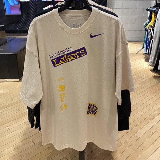 耐克（NIKE）短袖男女装夏季纯棉透气圆领宽松印花潮流针织T恤衫休闲上衣半袖 FV9274-901 165/84A/S