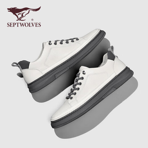Septwolves (Septwolves) zapatos para hombres zapatos versátiles zapatos de mesa para hombres zapatos de cuero casual para hombres un pie 8313492390 negro 41