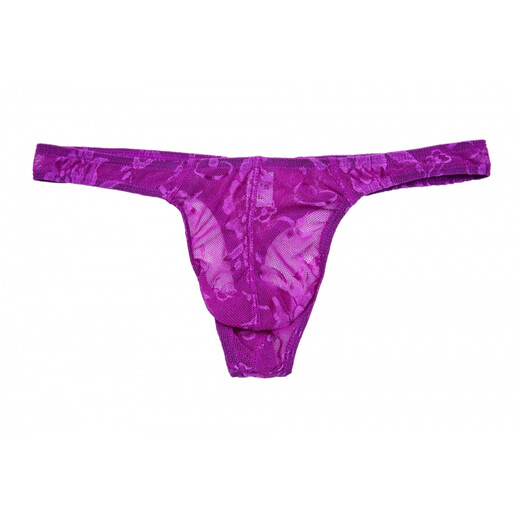 Men's underwear pervert thong mesh see-through T-pants men's thong sexy breathable low waist see-through red M