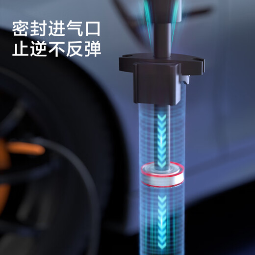 京东京造 120PSI高压打气筒双增压气压表 自行车摩托车电动车足篮球充气泵