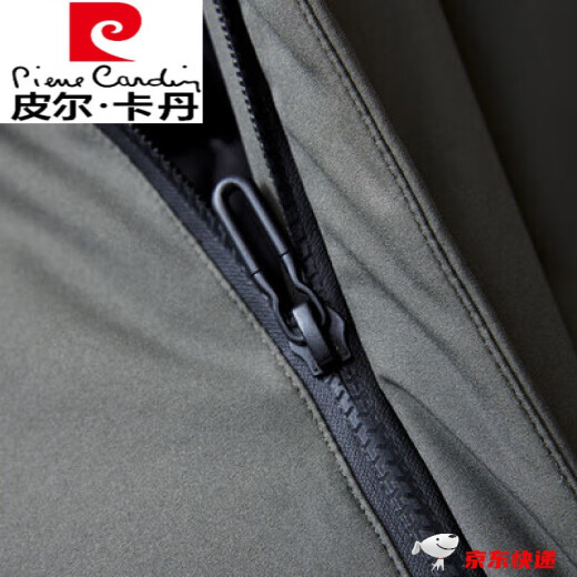 皮尔卡丹高档国际品牌男装 冬季中年羽绒棉服外套男士棉衣中长款加厚爸爸装棉袄潮 6198黑色可拆帽 中长款 L建议120斤以内