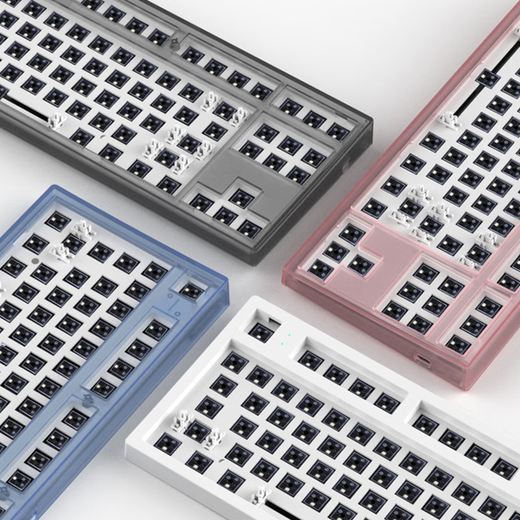 Belly Spirit MK870 Bluetooth/2.4G/wired single-mode/three-mode custom-made mechanical keyboard side engraving keyboard full-key hot-swap DIY keyboard RGB lighting blackberry Pro single-mode winter melon white-dark fragrance side engraving MX ice mint V2 axis