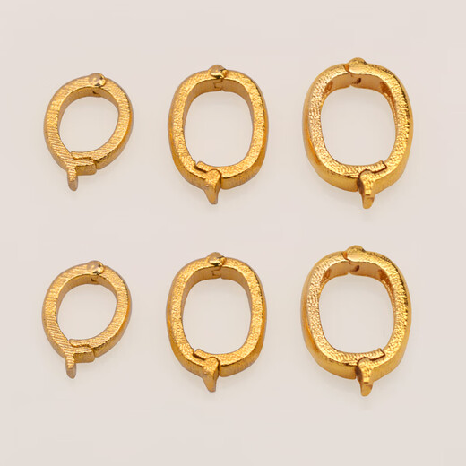 Yuyao 18k gold buckle pendant buckle buckle connecting buckle accessories bracelet necklace accessories ancient gold DIY jewelry large size