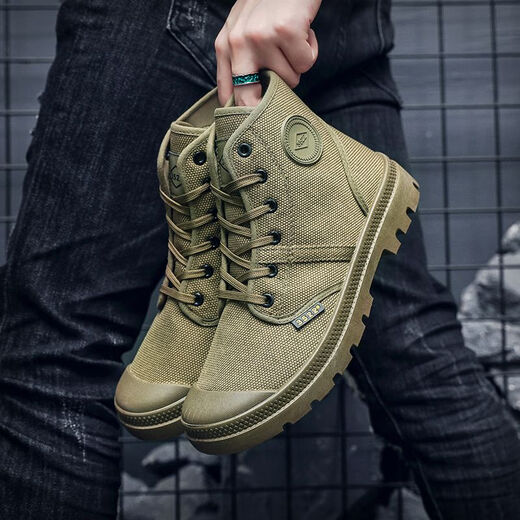 
Moonlight Rabbit Fashion Martin Boots Men's Non-Slip Casual Shoes Wear-resistant Construction Site Light and Comfortable 3522 Jiefang Shoes Labor Protection Hiking Shoes Khaki 40