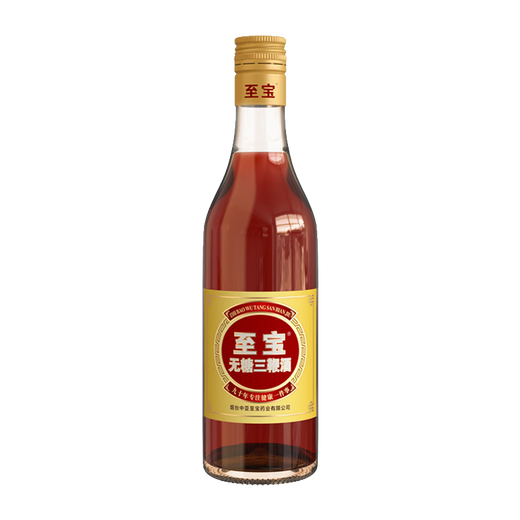 Zhibao special three-bian wine sugar-free health wine health wine for middle-aged and elderly people ginseng and wolfberry nourishing men 35 degrees 500ml single bottle