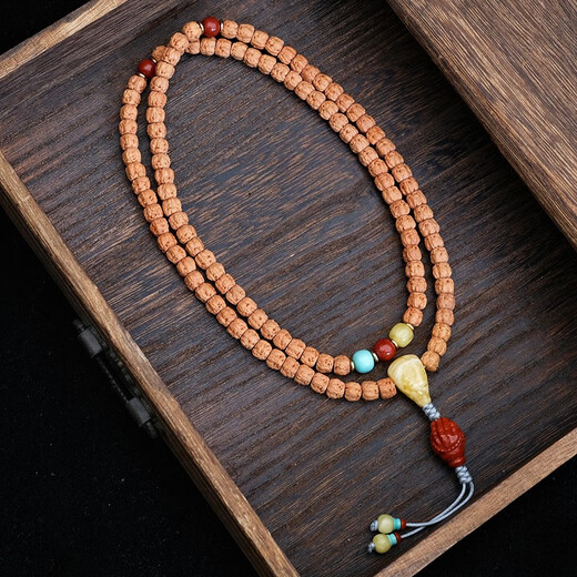 Xinyou beeswax Nanhong turquoise old style barrel beads top beads waist beads traffic light with beads star moon Bodhi text bracelet accessories traffic light 11mm (beeswax + Nanhong + Meiling mine)