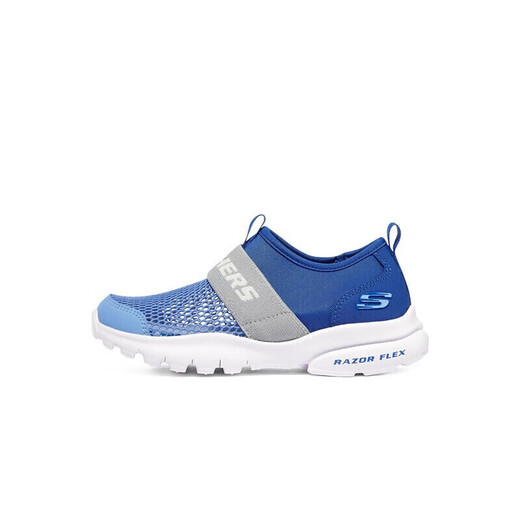 Skechers斯凯奇男童一脚蹬柔软透气运动鞋夏季大童网布休闲鞋403776L
