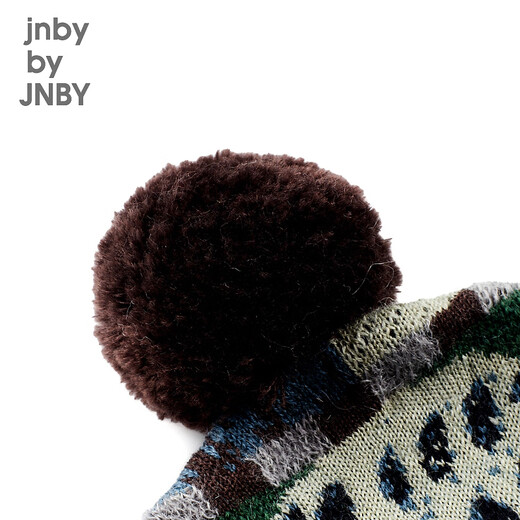 jnby от Jnby jiangnan ткани детская одежда шляпа с утолщенной милой случайной повседневной печати осенней и зимних мальчиков и девочек. 6o0k13820 097/Черная и зеленая комбинация m