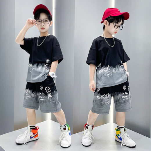 Disney Brand Children's Clothing Boys Sommeranzug 2023 Neue Sommerkoreanische Version Junge mittelgroße Kinder Internet Prominente Kurzärärmeltrend 826 Sets White 120