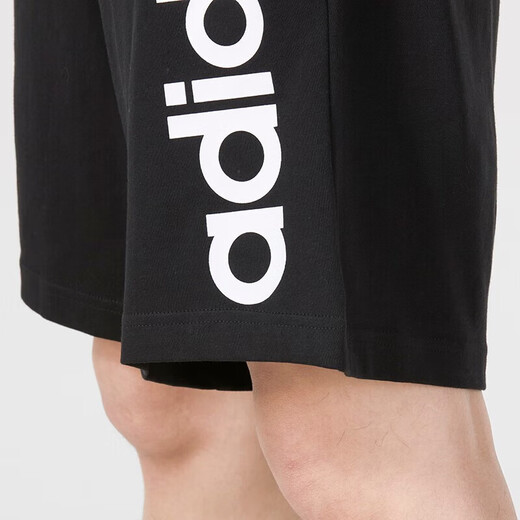 阿迪达斯 （adidas）短裤男裤2025夏季新款运动裤健身训练休闲裤子透气五分裤IC1484 IC0062黑色针织透气 XL
