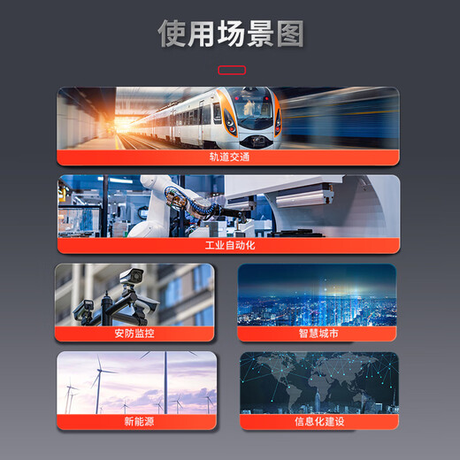 感闻科技1光2电交换机百兆光纤交换机光转电光电转换交换机转换器导轨式工业级1光口2电口3口以太网络工业 6系 千兆1光2电(SC单模双纤)