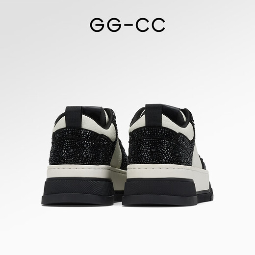 GG-CC [Phantom of Starlight] Nouveau automne Fashion Fashion Shoes semelles véritables Chaussures décontractées en cuir pour femmes G24x9712 Black 36
