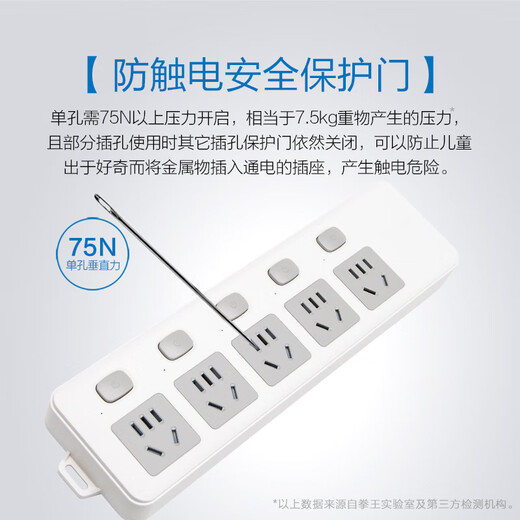 拳王(QUANWANG)新国标插座/插线板/插排/QW-A250 5位分控无线插排(需自配电源线和插头)一件包邮