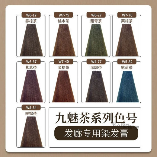 Haoxin Jiuse Tea Cair Salon Special Te teinture Special Cover Tide Couleur de couleur blanche Couleur multi-segment Couleur simple Couleur Coiffure Dyeing Pâte 100g W673 Couleur de thé au lait 10