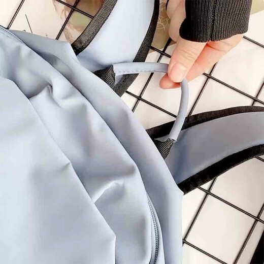 Double Star Schoolbag Junior High School Female Backpack High School College Student Backpack Male Large Capacity Leisure Travel Sports Waterproof Black with Duck Pendant