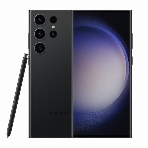 Samsung (SAMSUNG) Galaxy S23Ultra straight screen mobile phone dual SIM dual standby full Netcom 5G stock photo e-sports 200 million pixels S23 Ultra Yuanyuan Black 256G Chinese version dual SIM