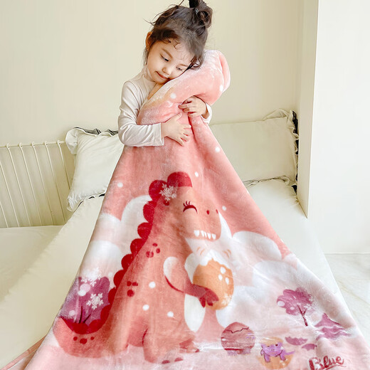 Jingmengyuan Children's Blanket Baby Cloud Blanket Baby Autumn and Winter Cover Blanket Kindergarten Shawl Nap Blanket Student Special Small Quilt Sweet Bear-Red