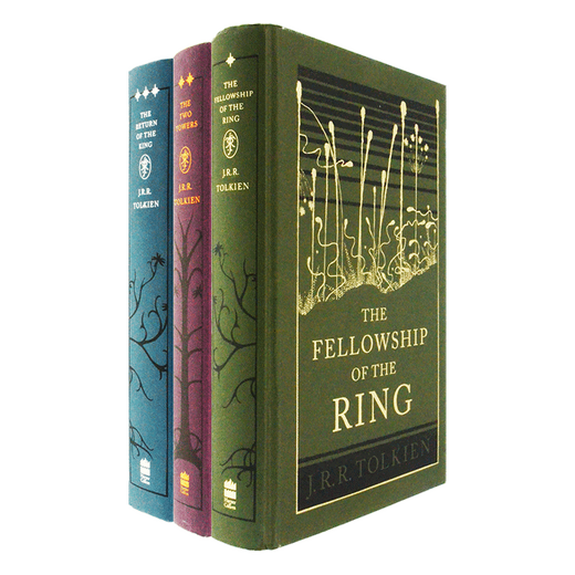 英文原版 指环王3册 The Lord Of The Rings 英文版 金/银/铜箔封面精装版 进口原版书籍