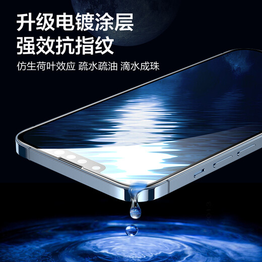Flash Magic is suitable for Apple 13 tempered film iPhone 13 Promax mobile phone film full screen 360 anti-privacy film earpiece dustproof anti-fall anti-explosion protective film 13Pro max 360 full screen anti-peeping and dustproof 1 piece