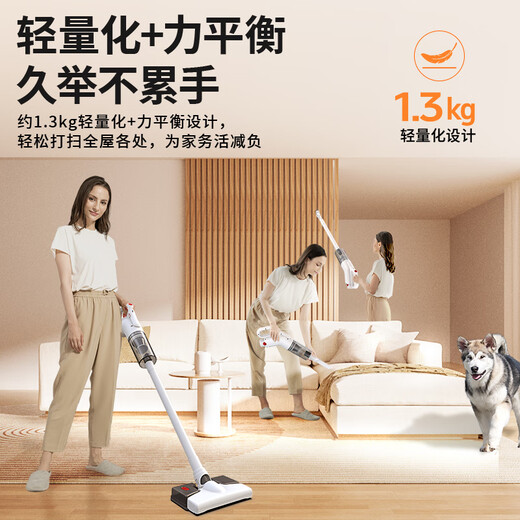 杰诺吸尘器家用无线手持吸拖一体大功率强力宠物毛发清洁多用除尘机 【200W无刷电机】扫吸拖一体+电池*2+滤芯*4