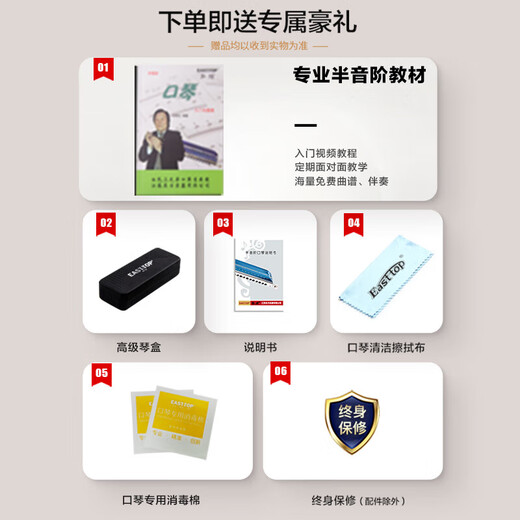 东方鼎ET12 一体式可拆卸12孔半音阶专业演奏初学练习通用款拆卸便捷 12孔 ET-12雅典白