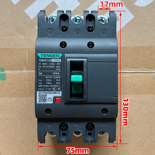 天正电气TENGENTGM1N塑壳断路器总闸开关100A12250A400A63 TGM1N-250L/3300250A
