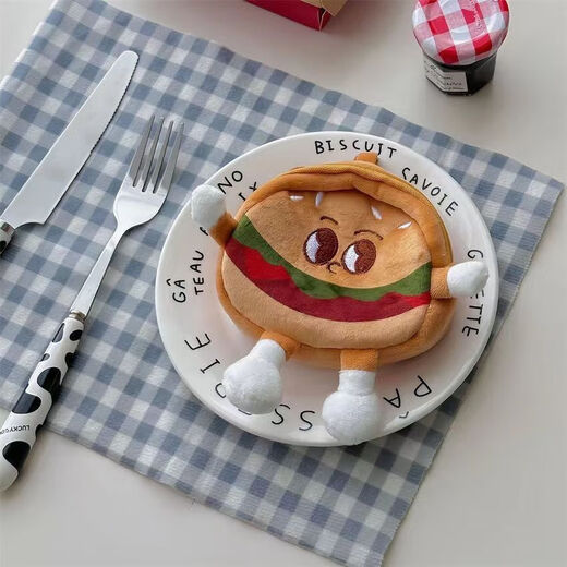 Meipai Migne Cartoon Hamburger Coin Portefeuille Sac de rangement polyvalent pendentif pendentif japonais Keychain de haute valeur SN1694SN58 Super mignon portefeuille de monnaie Hamburger 2 [Meilleur ami Profice]