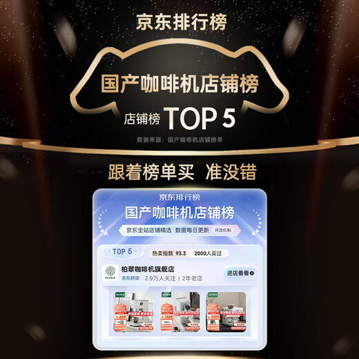 柏翠（petrus）柏翠咖啡机意式浓缩双锅炉拿铁家用办公室全半自动小型一体商用奶泡美式PE3888 节日礼物 3888+3755S磨豆机套装