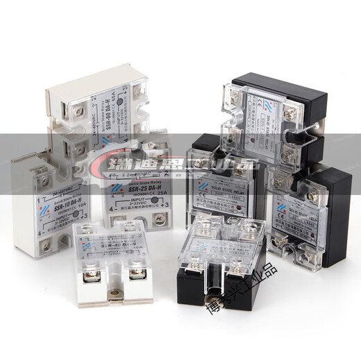 SSR单相固态继电器40DA24VDC直流控交流220VAC SSR-1 D4840 MGR-1 SSR40A 黑色