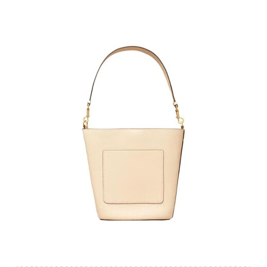 Tory Burch McGraw Sac de seau d'épaule de taille moyenne, nouveau sac à bandoulière à une épaule à main, cadeau pour petite amie, 143544 724 Fromage blanc 21 * 11,5 * 26,5 cm