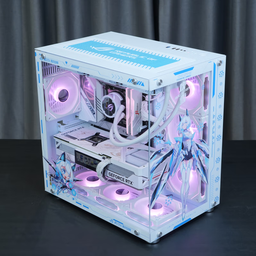 ASUS family bucket 14700KF/U7 265KF host RTX5070Ti graphics card RO Ji/Fubuki custom ROG Helios graphics card game assembly computer host DIY assembly machine with three丨U7 265KF+RTX5080