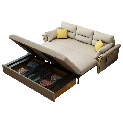 Sofa pliant de salon célèbre urbain lit de trois personnes à double usage de chambres à double usage