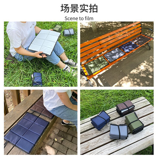 Liebu Outdoor Folding Seat Cushion Portable Cool Moisture-Proof Foam Grass Outdoor Small Seat Cushion Floor Mat Bus Carry-On Fart Cushion Oxford Cloth 20% Off Hidden Blue