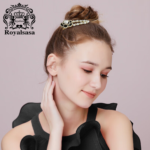 Royal sasa royal salsa hair clip side clip bangs clip women's forehead high-end leather duckbill clip trendy back of the head hair clip