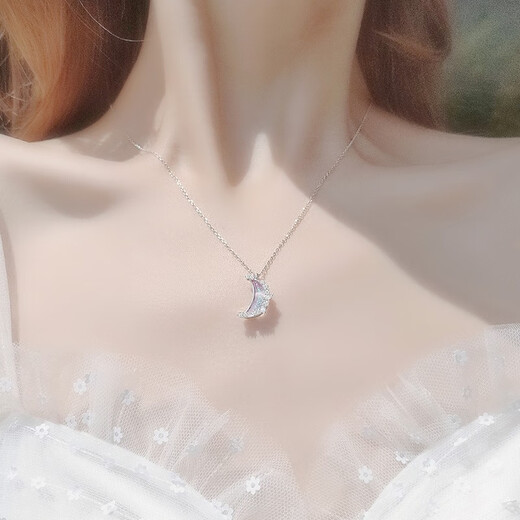 QMXD bestie necklace for two women, honey star moon clavicle chain couple necklace, Valentine's Day commemorative gift for girls