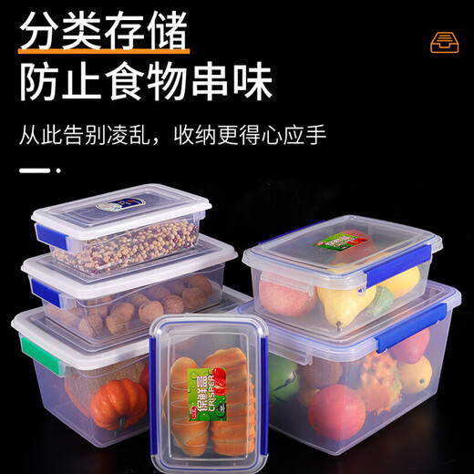 Plastik Frischwahrnehmungsbox Rechteckige transparente versiegelte Kiste mit Deckel mit LID LIGE COMMERTAR COST KOBEN KITCHE PAHREN [9902] Verdickte Hochdichtung 15 Liter 45,5*31,5