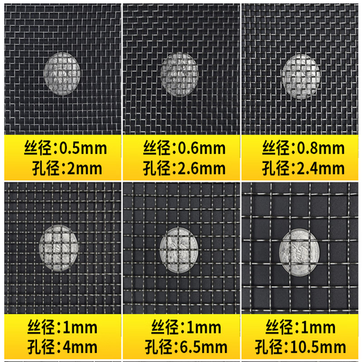 Zhongnuo Jiucheng 304 stainless steel mesh screen wire mesh protective fence mesh woven mesh filter mesh steel wire mesh crimped mesh hole 10 mm thick 1.0 mm - 1 meter wide