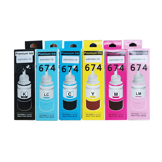 Quansheng is suitable for Epson T674 thermal transfer ink L801 L805 L810 L850 L1800 ink chamber thermal sublimation ink T674 thermal transfer ink set six colors-420ml