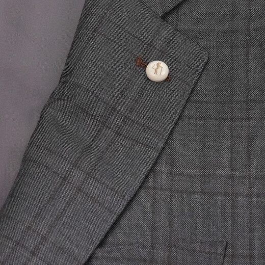 Blue Leopard (LAMPO) Wool Autumn and Winter Business Suit Suit Men's Plaid Suit Suit High-end Suit Top Dark Gray 50 (175/100) C